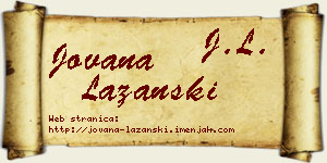 Jovana Lazanski vizit kartica